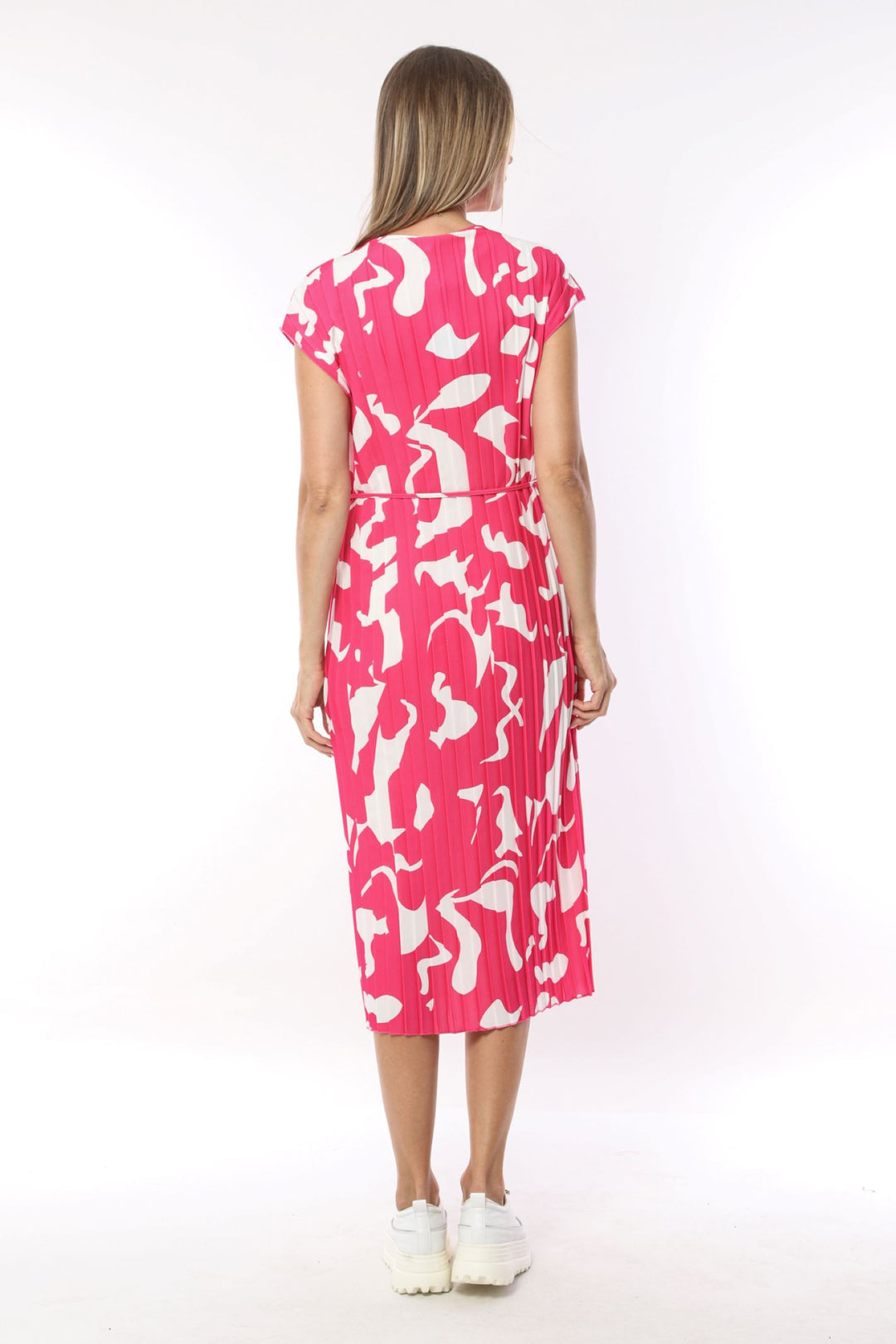 I.nco 2102 Hot Pink Short Sleeved Dress