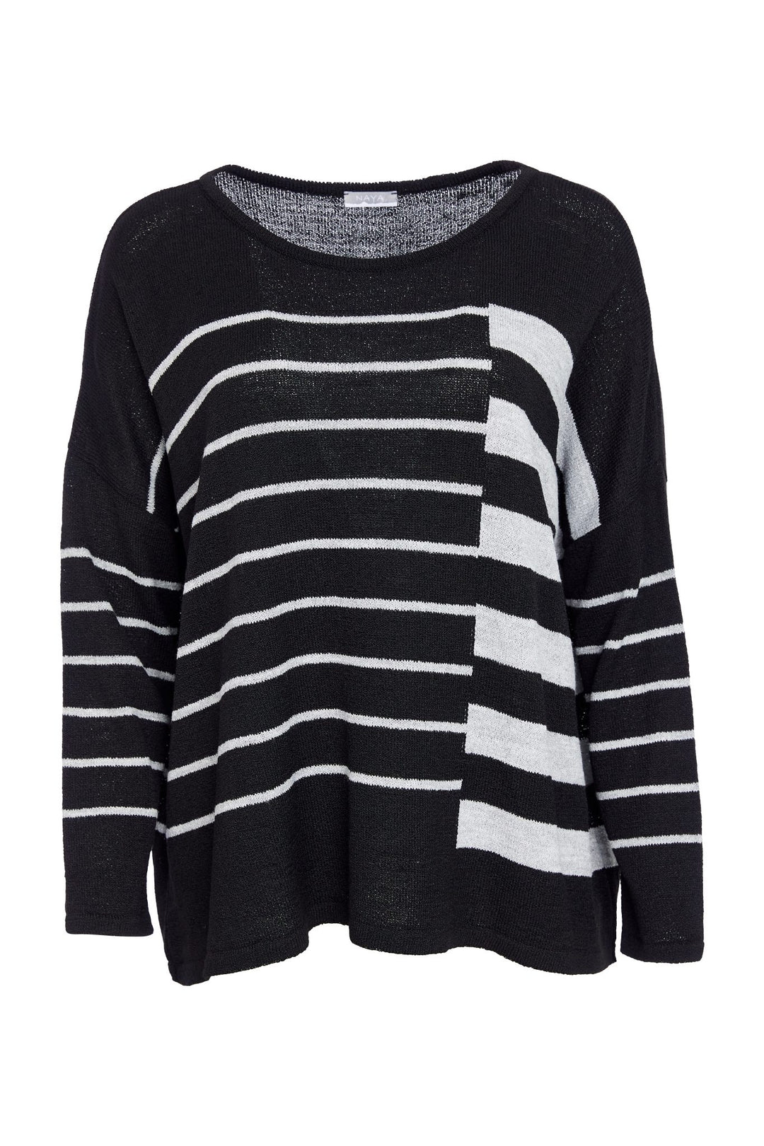 Naya NAW25240 Black Grey Stripe Jumper 985