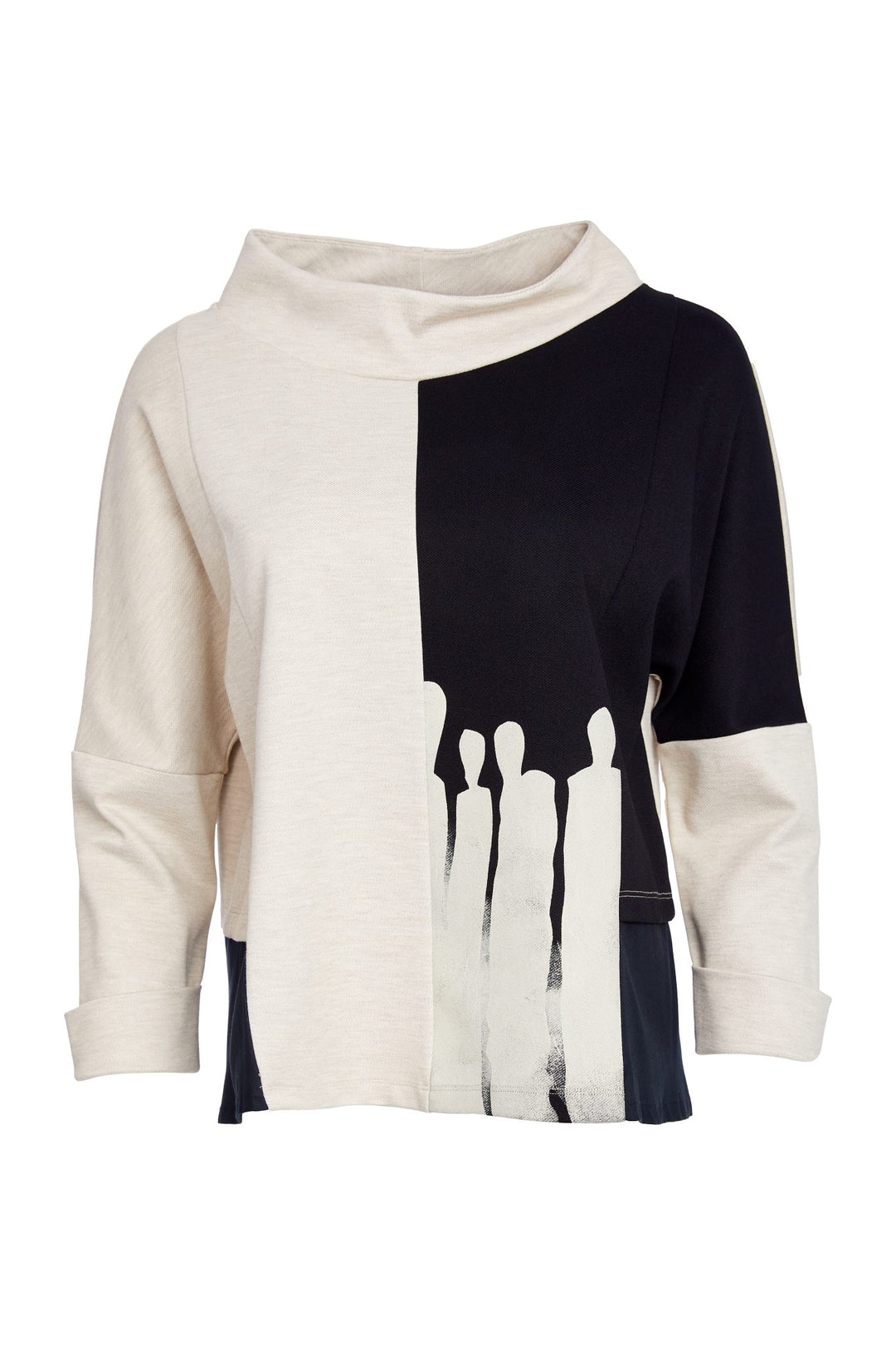 Naya NAW25262 Black Stone People Print Top 902