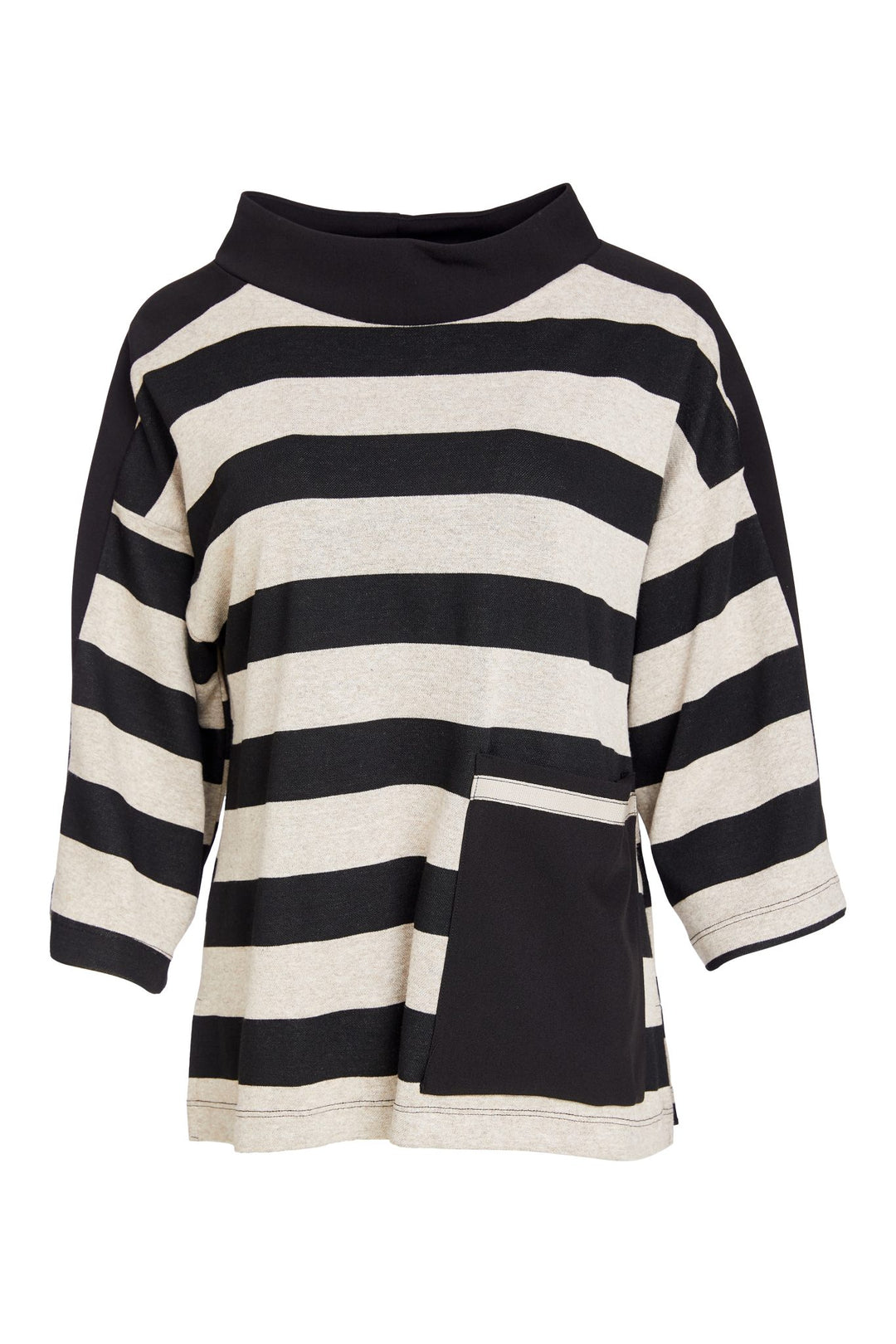 Naya NAW25269 Stone Black Stripe Top