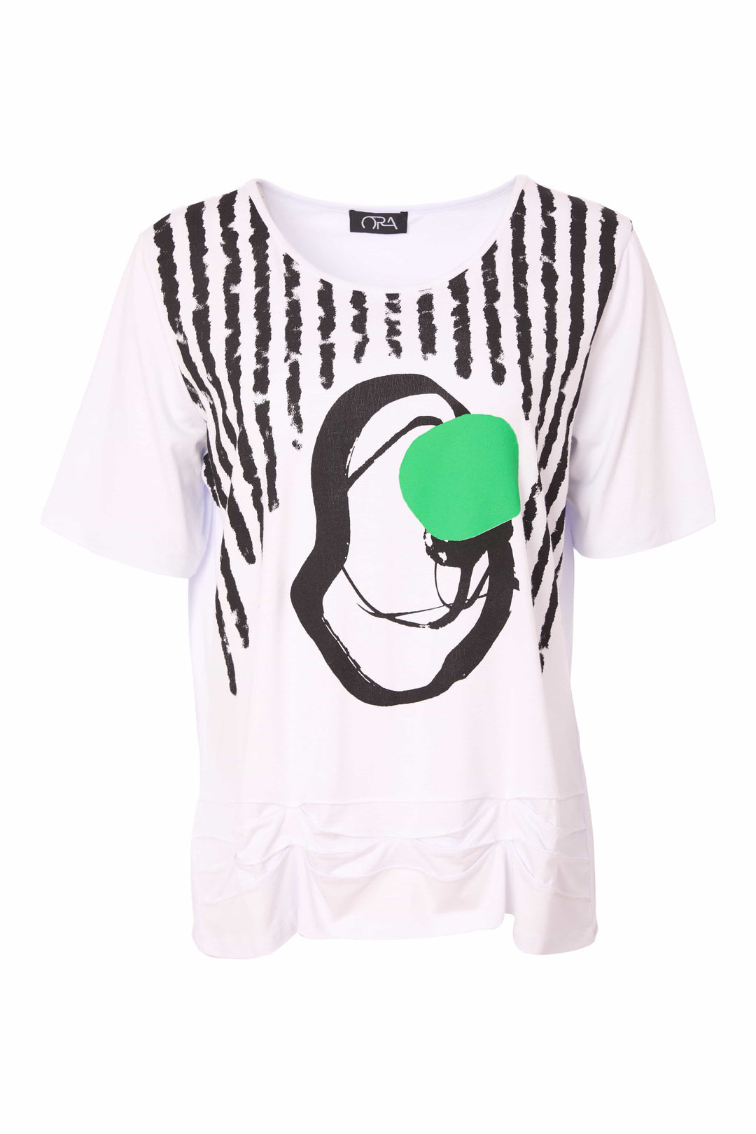 Ora ORS25-107 T Shirt with Black White and Green