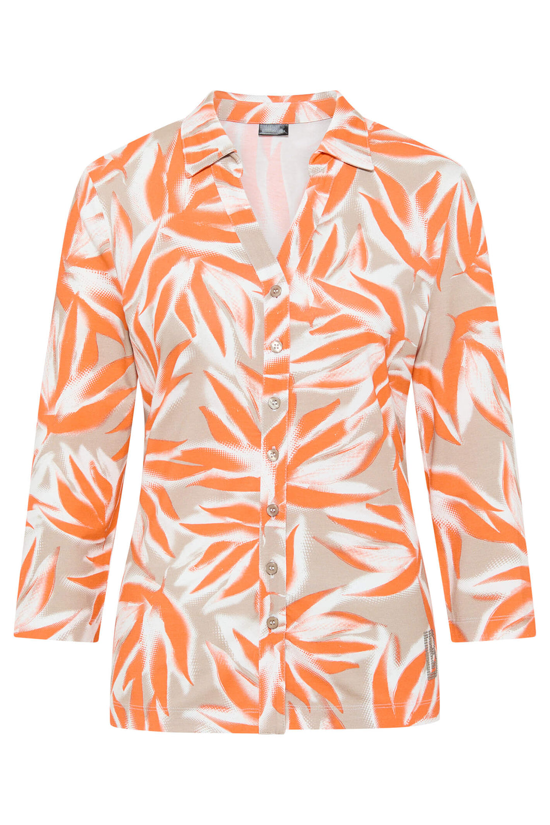 Barbara Lebek 77570032 Orange Print Shirt - Rouge Boutique