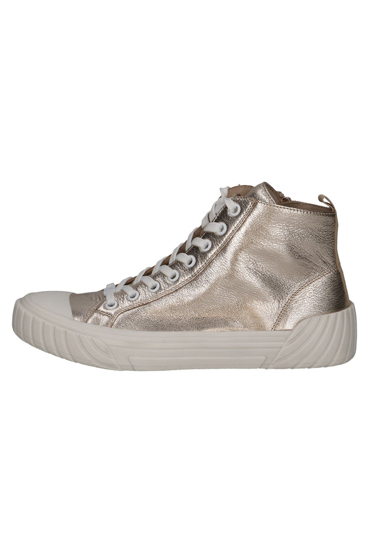 Caprice 9-25250-42 Gold Plantin Metal Ankle Trainer - Rouge Boutique Inverness