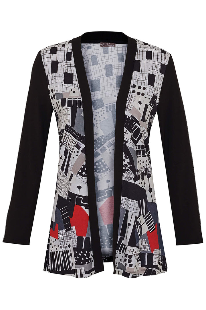 Dolcezza 73603 Black Tear Down The Wall Open Front Cardigan - Rouge Boutique