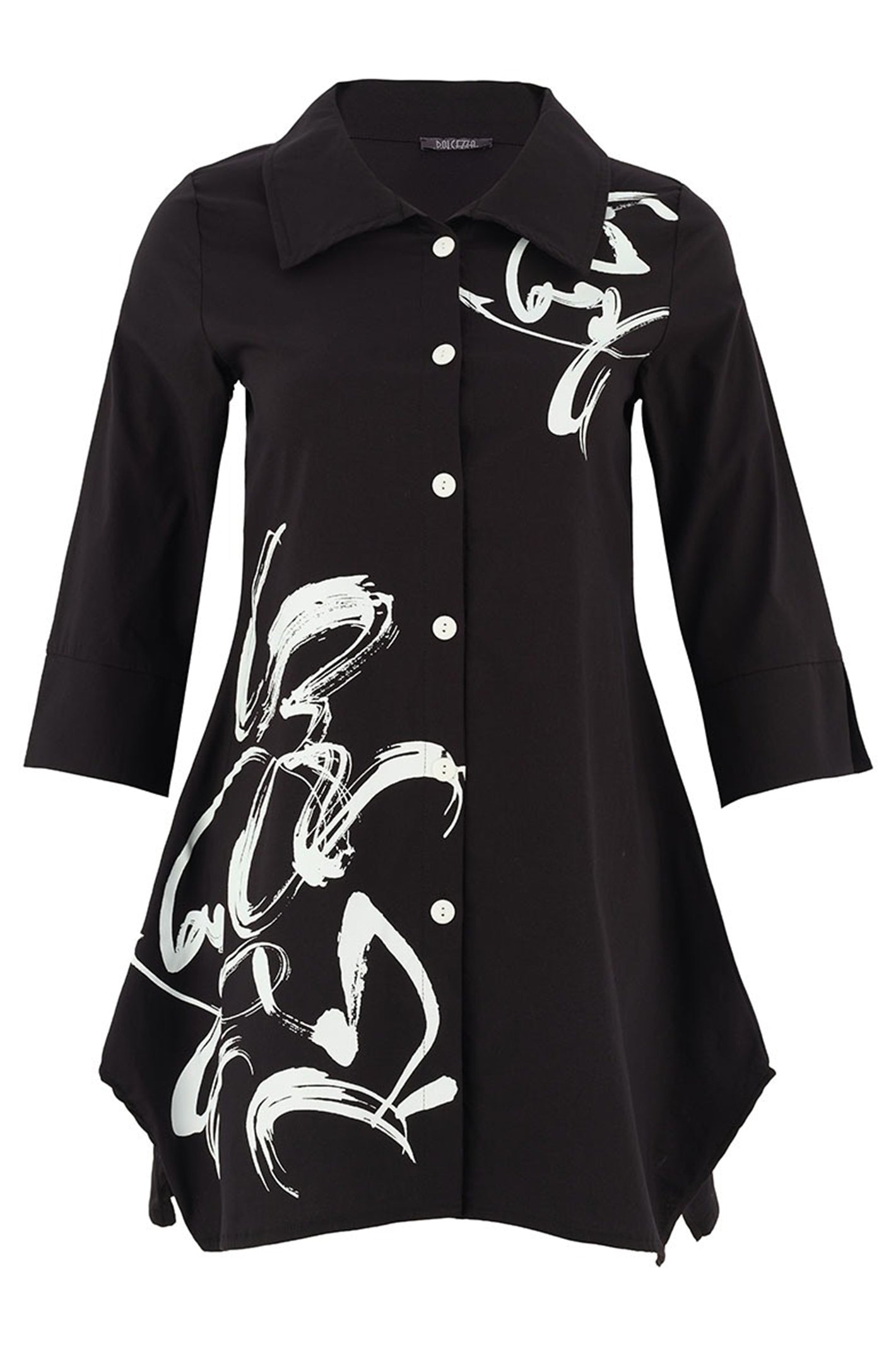 Dolcezza 75125 Black White Longer Shirt with Quirky Bottom