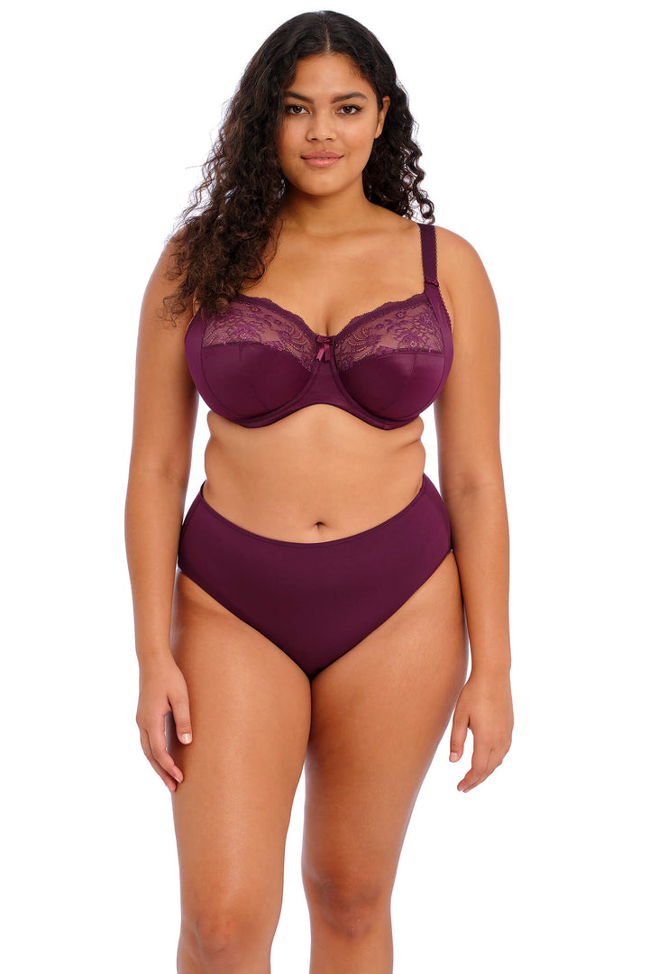 Elomi Morgan EL4111BLY Blackberry Red Stretch Banded Underwired Full Cup Bra - Rouge Boutique Inverness