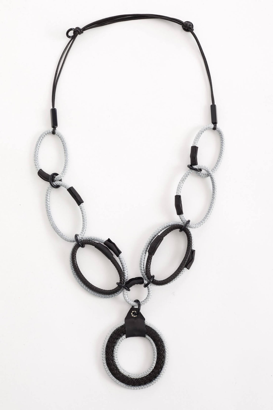 Naya NAW23279 Black Silver Necklace