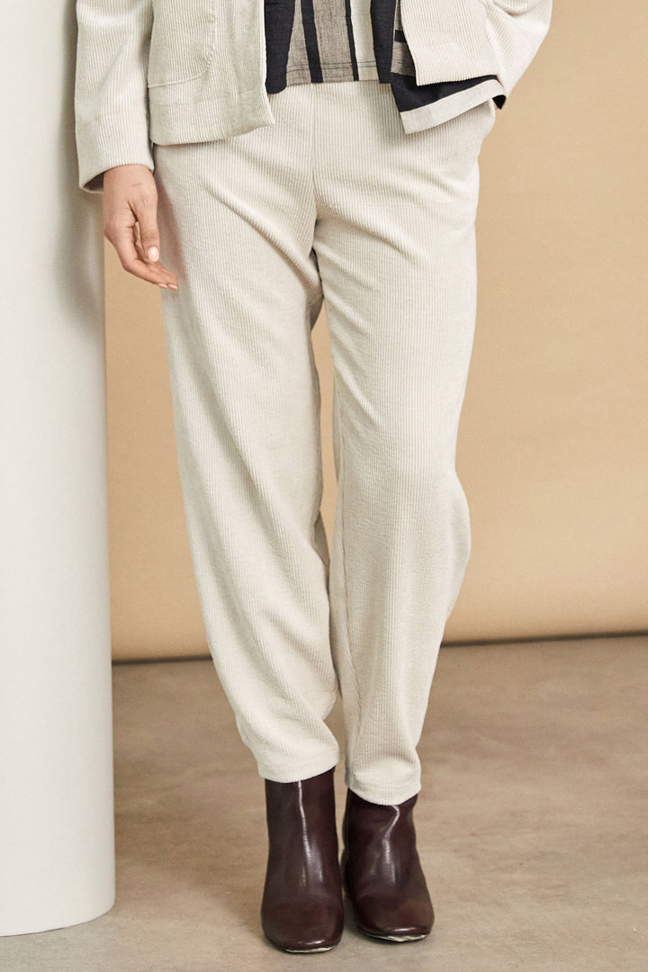 Naya NAW24-257 15 Corduroy Trousers Cream - Rouge Boutique Inverness