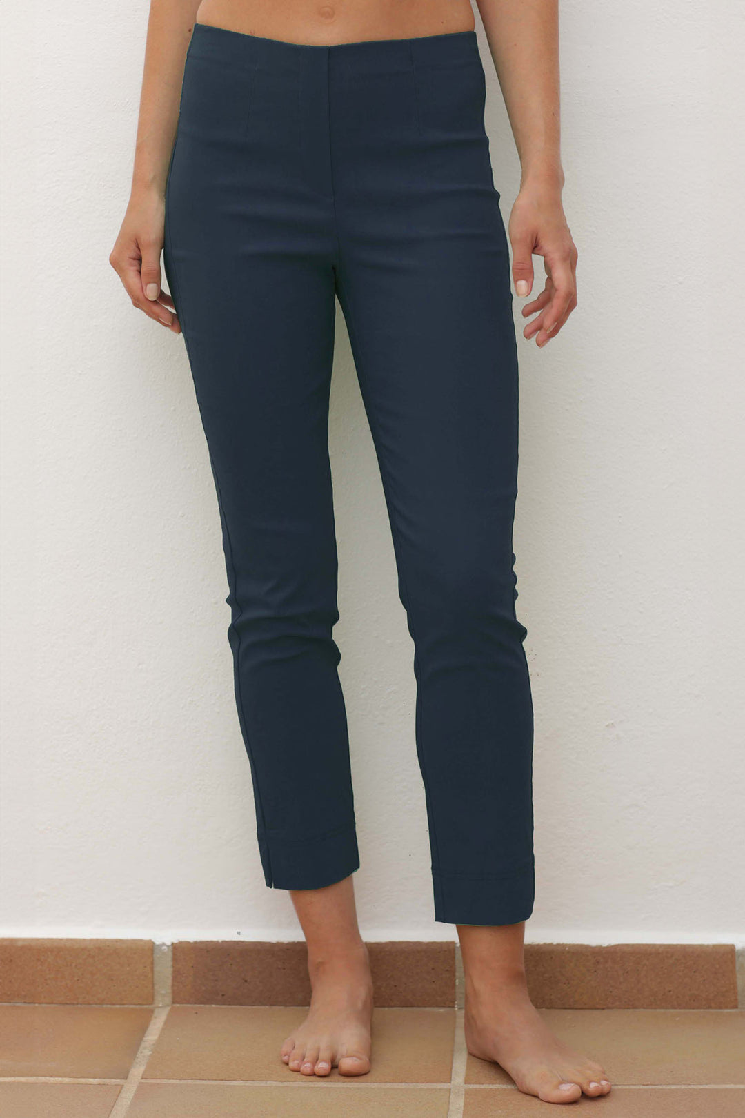 Pomodoro 42402 78 Bengaline Navy Trouser - Rouge Boutique Inverness