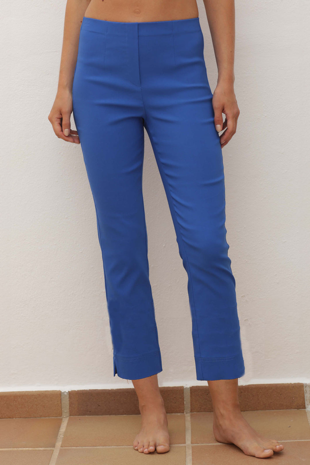 Pomodoro 42402 78 Bengaline Ocean Blue Trouser - Rouge Boutique Inverness