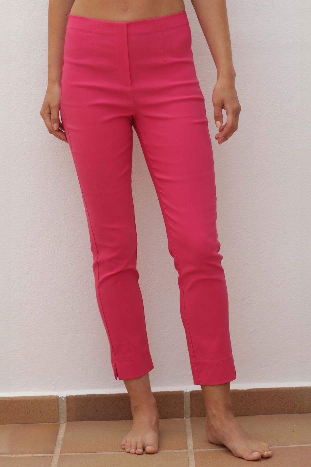 Pomodoro 42402 78 Bengaline Pink Trouser - Rouge Boutique Inverness