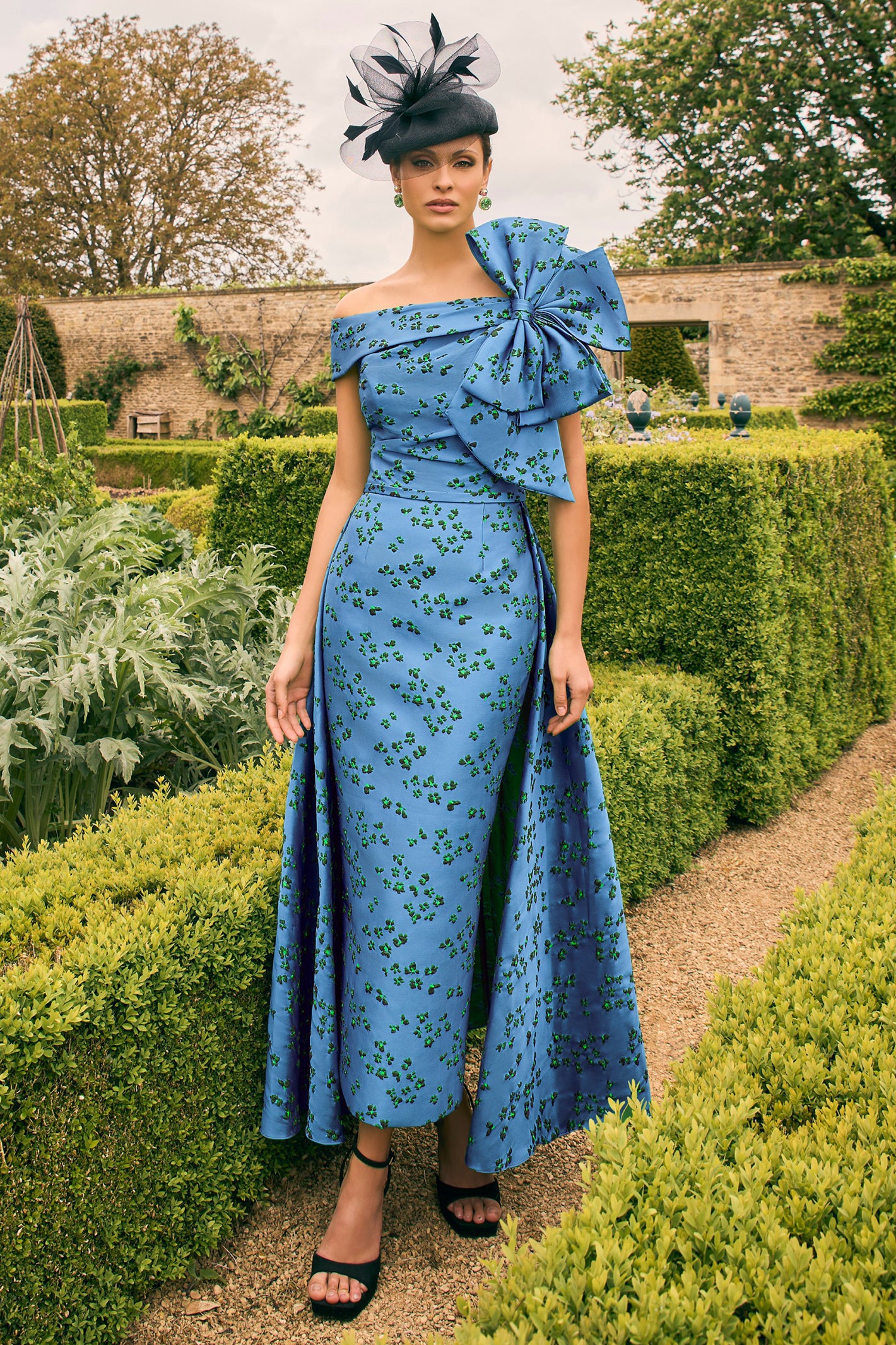 Veni Infantino 992731 Cornflower Blue Bow Detail Overskirt Occasion Dr – Rouge Boutique Inverness