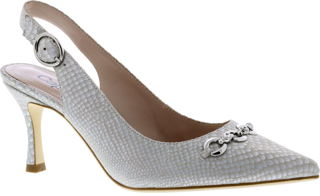 Capollini H597 Eloise Slingback Pearl