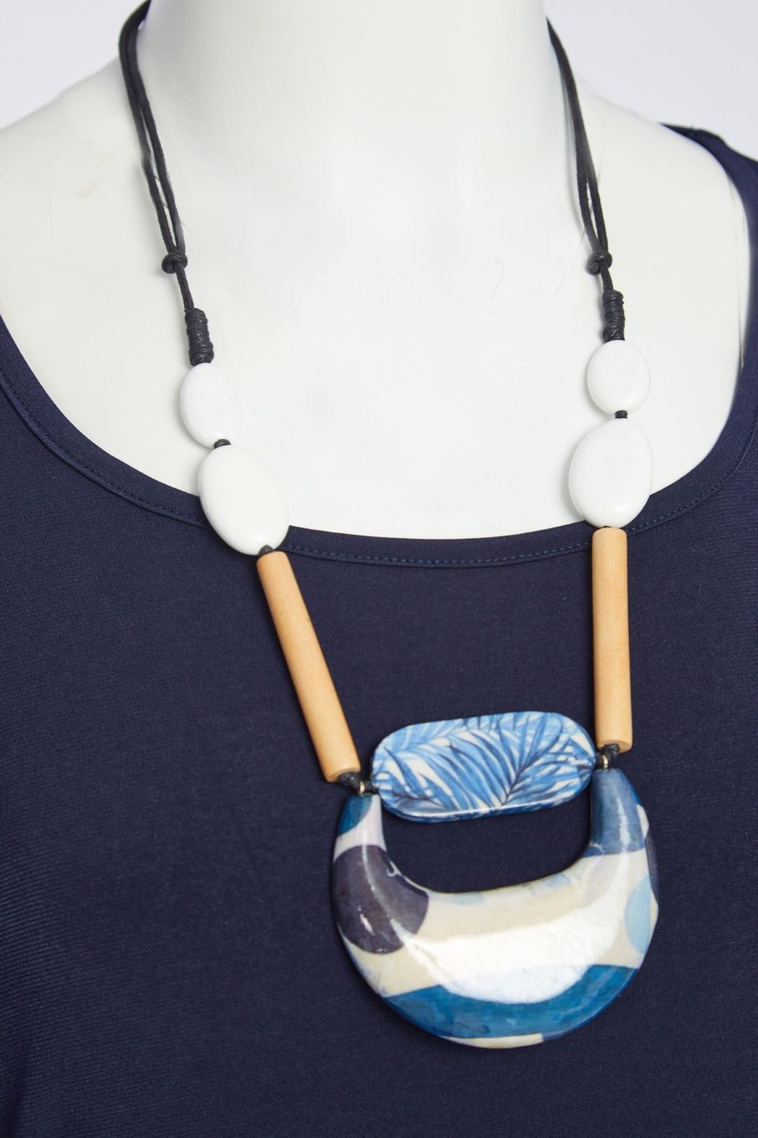 Naya NAS23277 Blue Print Necklace