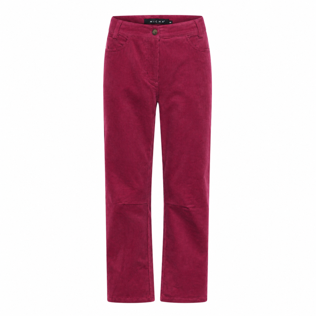 Micha 122 825 Corduroy Very Berry Trouser
