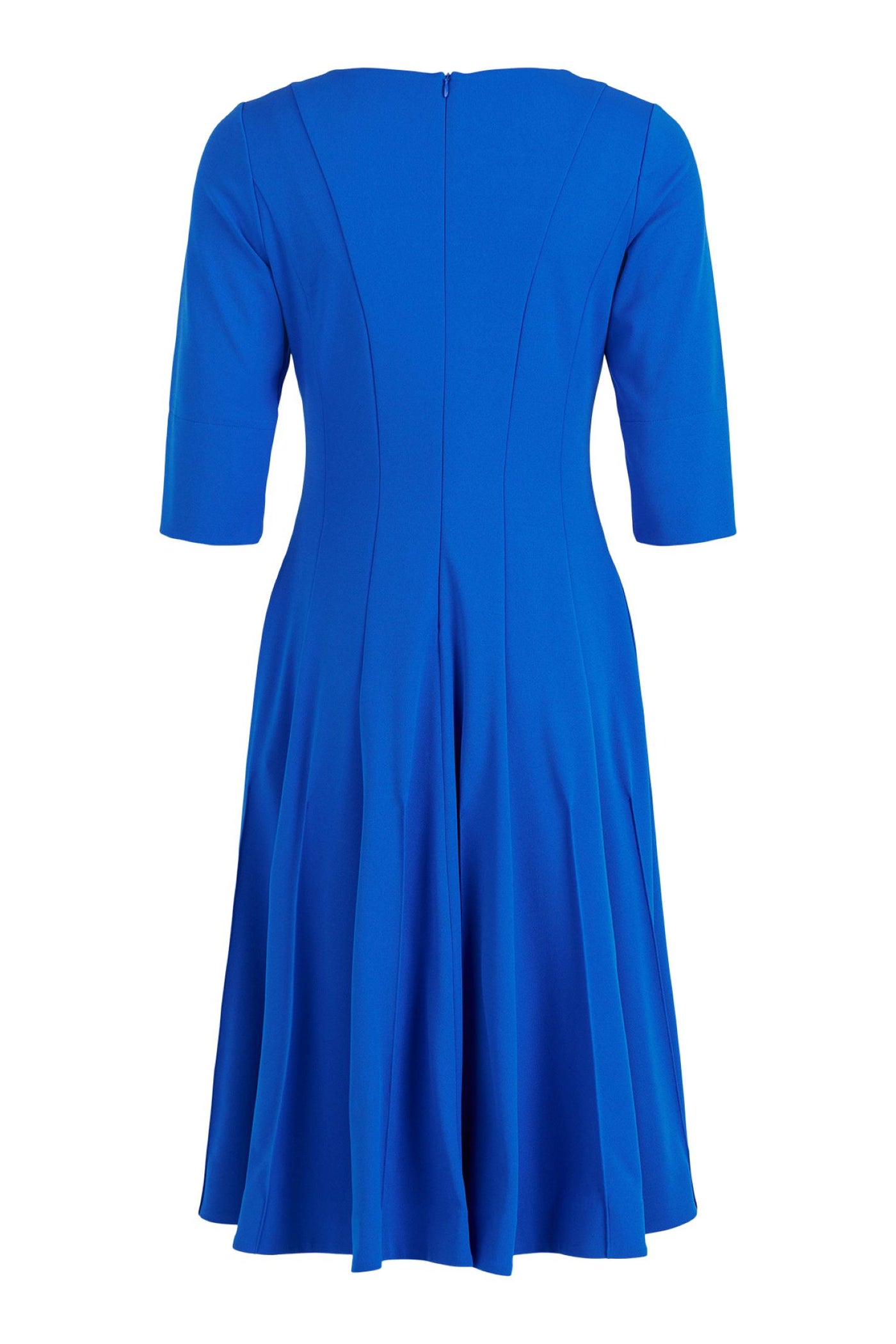 Tia 78759 Blue Sleeved V Neck Dress
