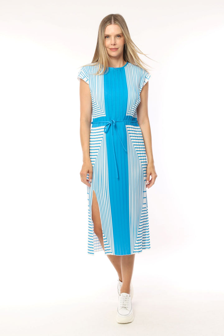 I.nco 2082 Ocean Blue and White Comfort Fit Dress