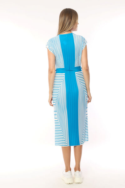 I.nco 2082 Ocean Blue and White Comfort Fit Dress