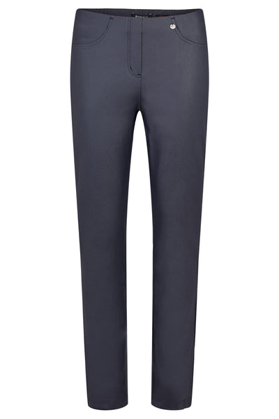 Robell 51599 Bella Pleather Trouser in Navy 78CM