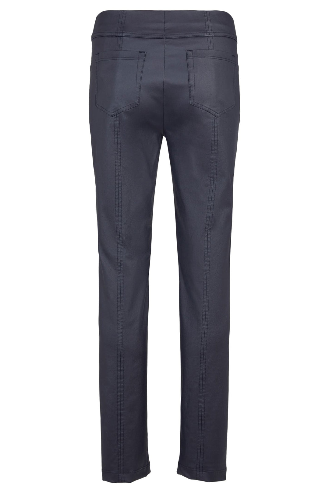 Robell 51599 Bella Pleather Trouser in Navy 78CM