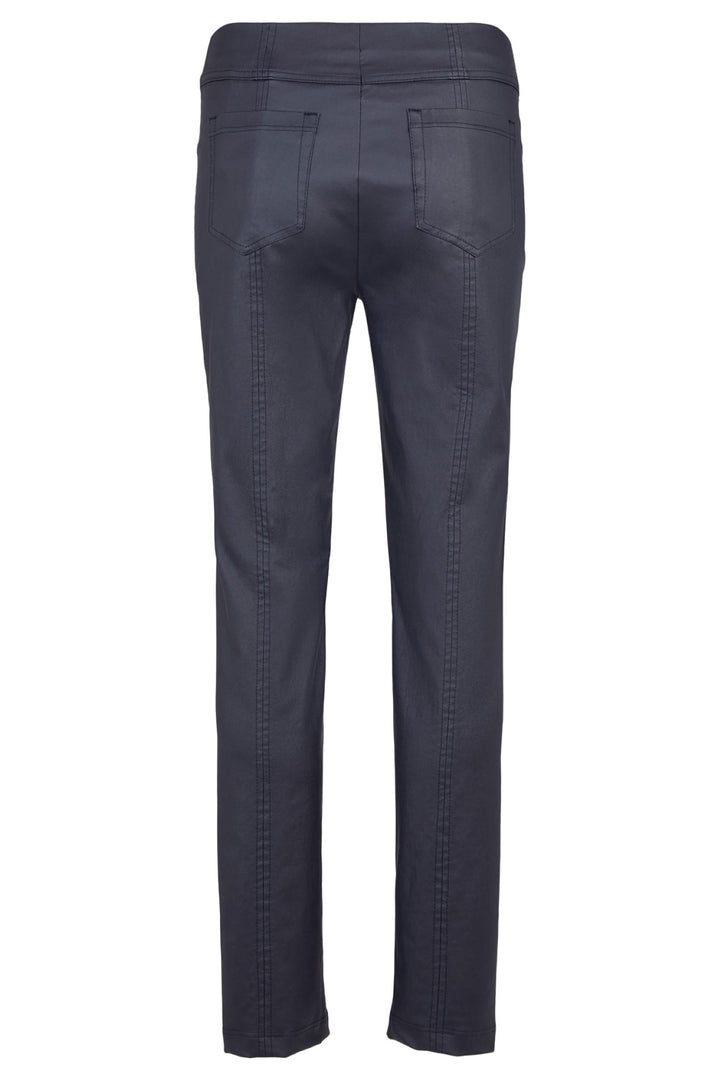 Robell 51599 Bella Pleather Trouser in Navy 78CM