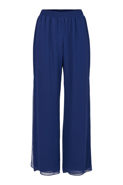 Tia 11200 Wide Leg Chiffon Split Trouser Airforce Blue