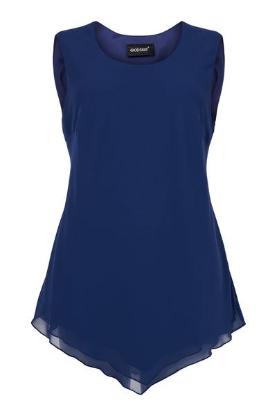 Tia Godske 14348 Shaped Airforce Blue Cami