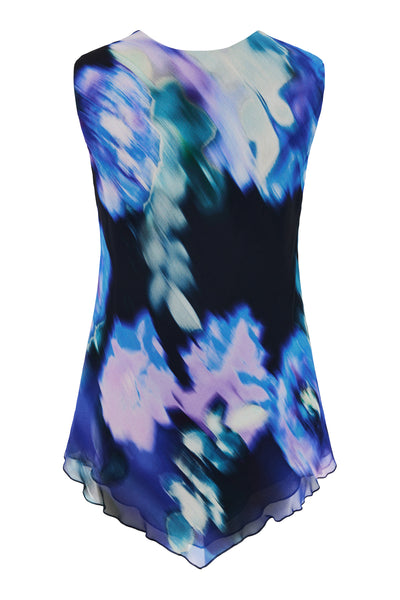 Tia Godske 14350 Cami Dress Top Sleeveless Blue Print