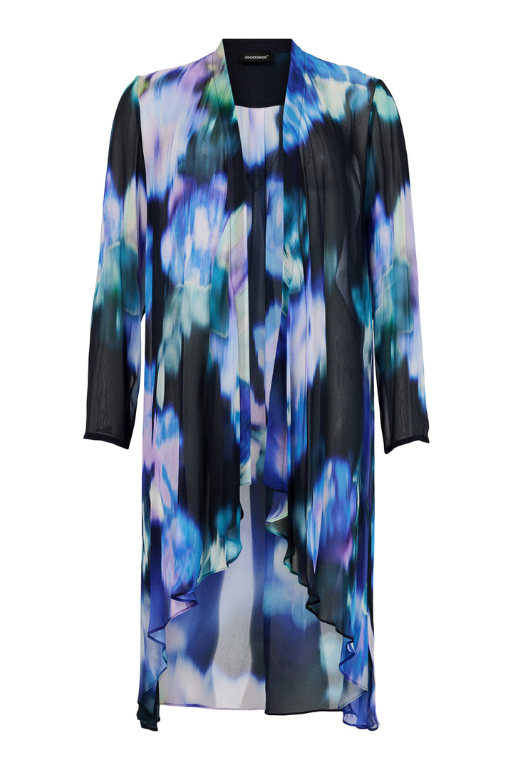 Tia Godske 17300 Floaty Blue Print Overlay Jacket