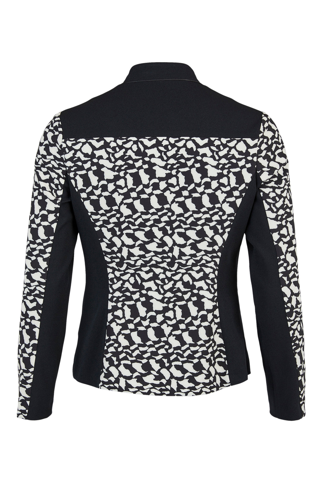 Tia 77606 Black Print Jacket with Collar