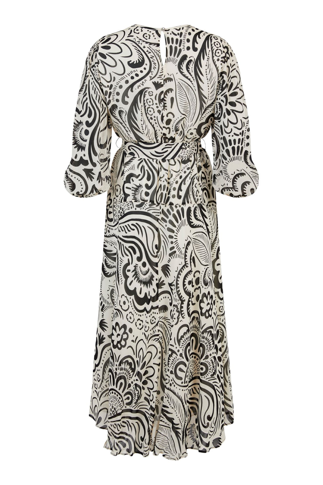 Tia 78680 Sleeved Dress Monochrome Print