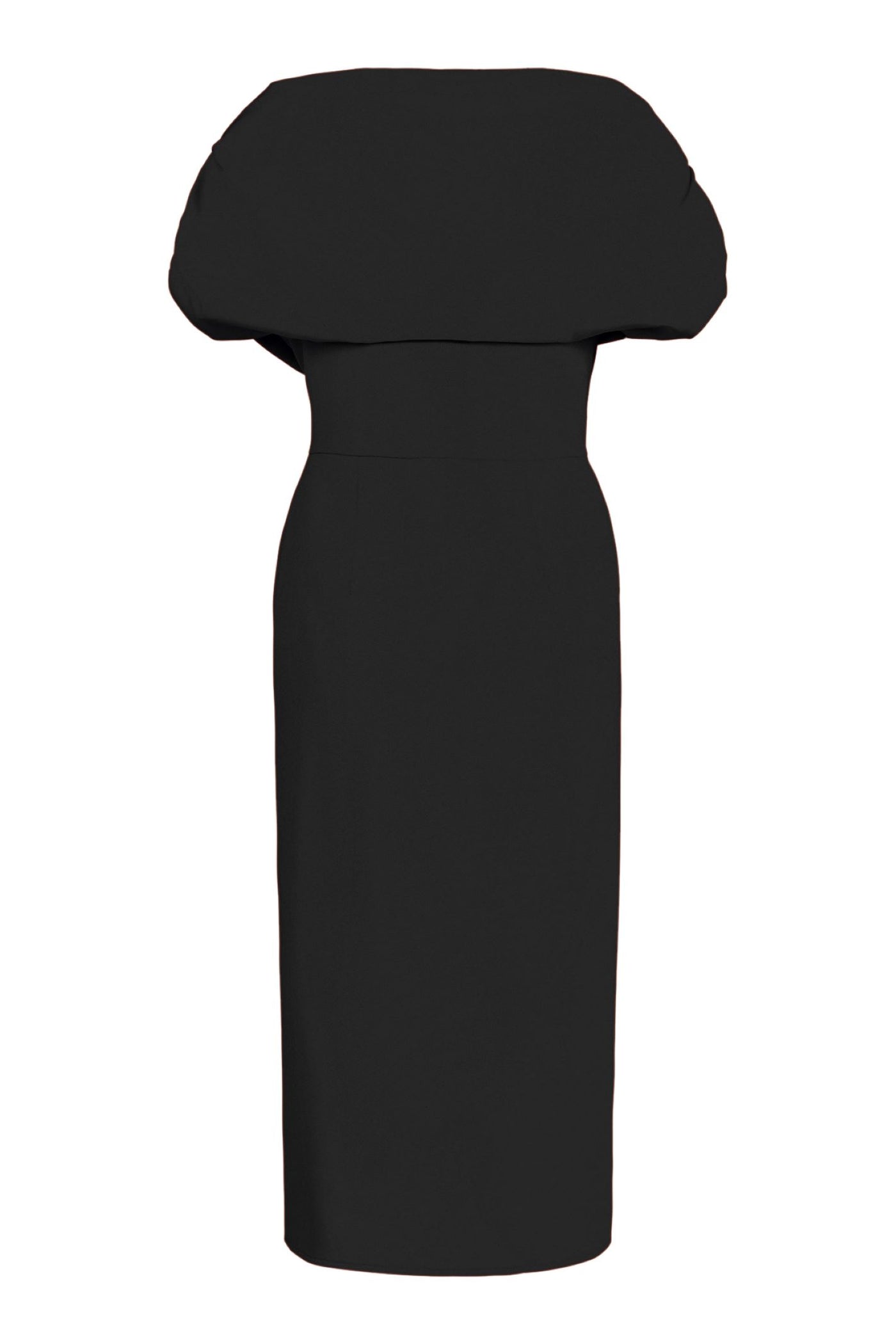 Tia Gomaye 28862 Black Short Sleeved Maxi Black Dress