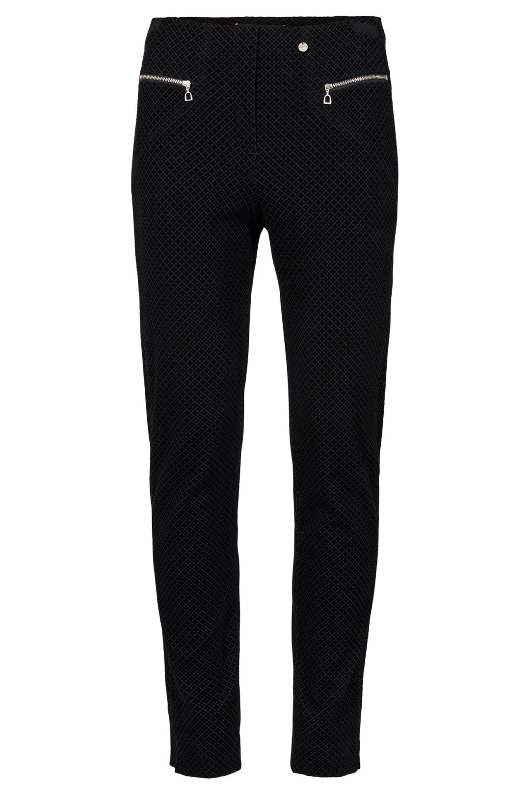 Robell 52499 Mimi Black Print Trouser 75cm
