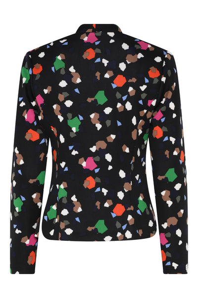 Tia 77523 Black Print Sleeved Jacket