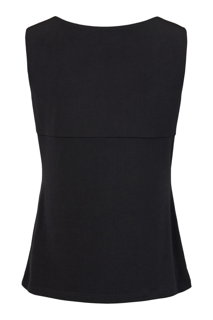 Tia 73069 Black Gold Print Cami Top Jersey Fabric