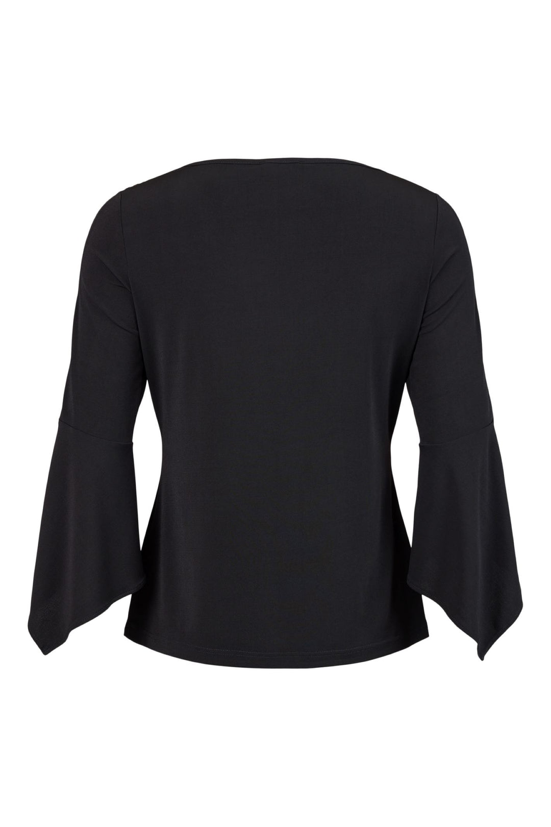 Tia 74897 Black Sleeved Top with Gold Detailed Sleeve