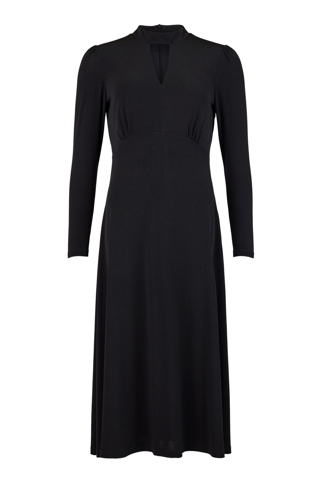 Tia 78878 Black Sleeved High Waisted A Line Dress Rouge Boutique Inverness Tia 78878 Black Sleeved High Waisted A Line Dress Rouge Boutique Inverness