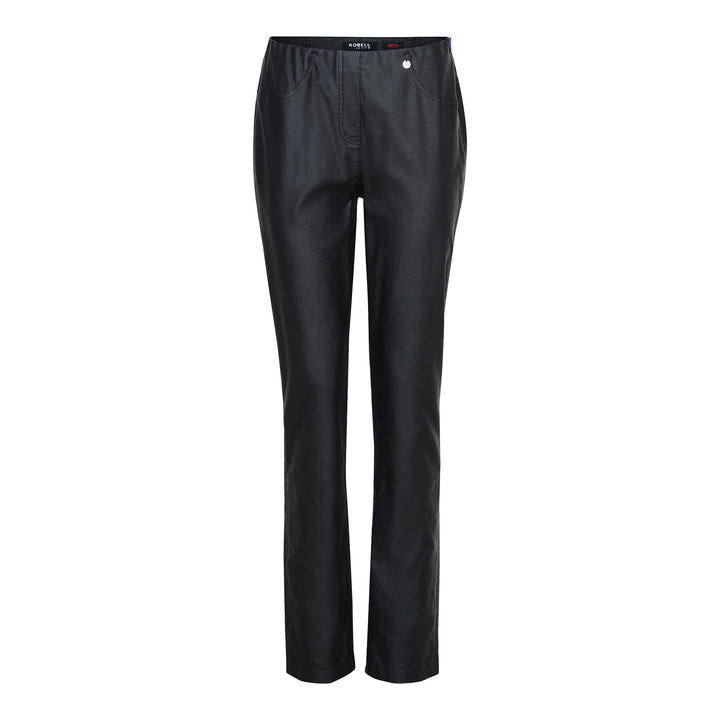 Robell 51599 Bella Pleather Trouser in Black 78CM