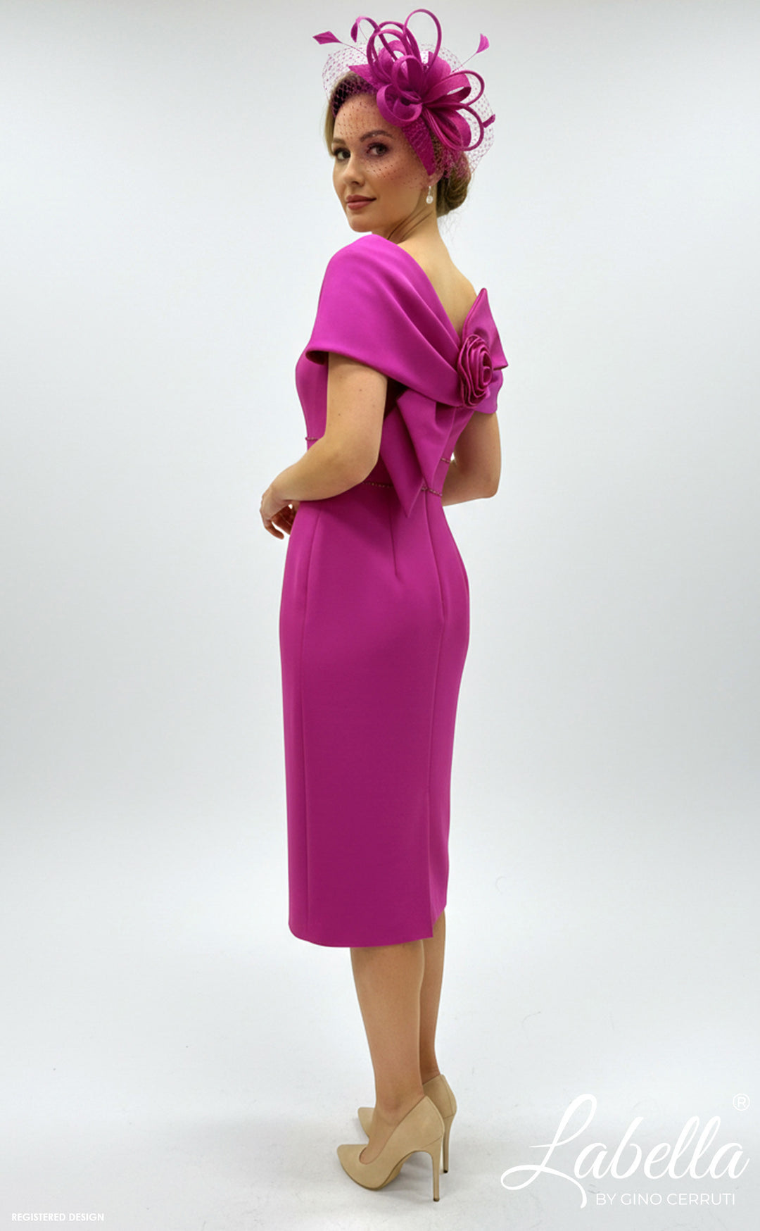 Labella Averina Dress in Candy Pink with Back Bow