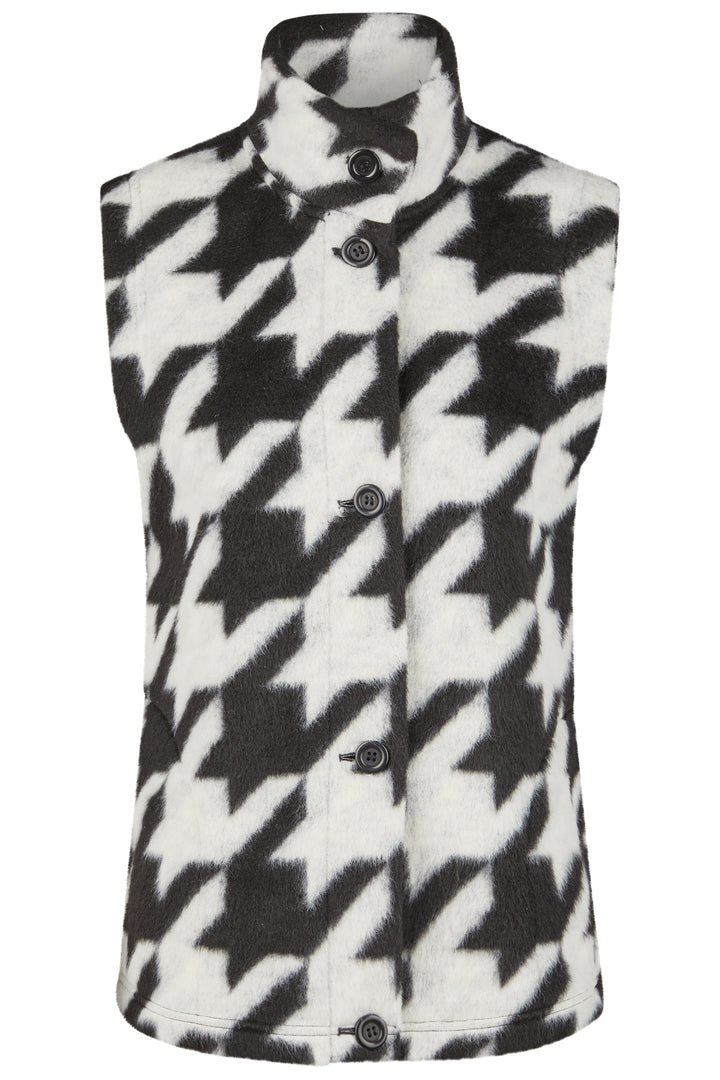 Barbara Lebek 35520052 Black Houndstooth Gilet