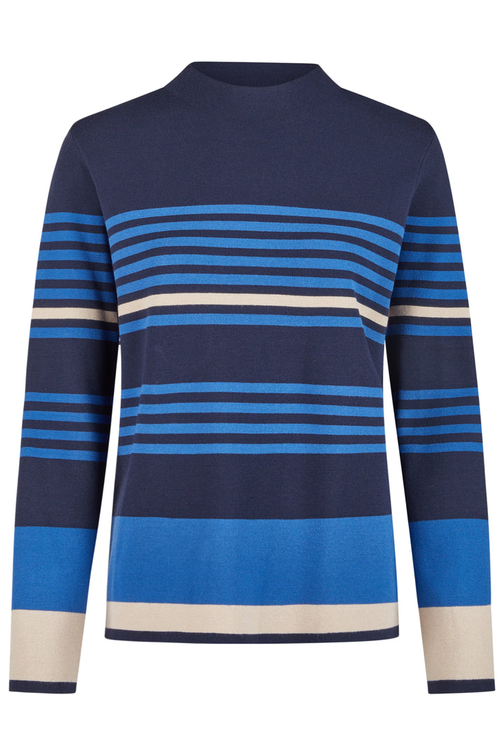 Barbara Lebek 36810052 Navy, Blue Stone Stripe Jumper