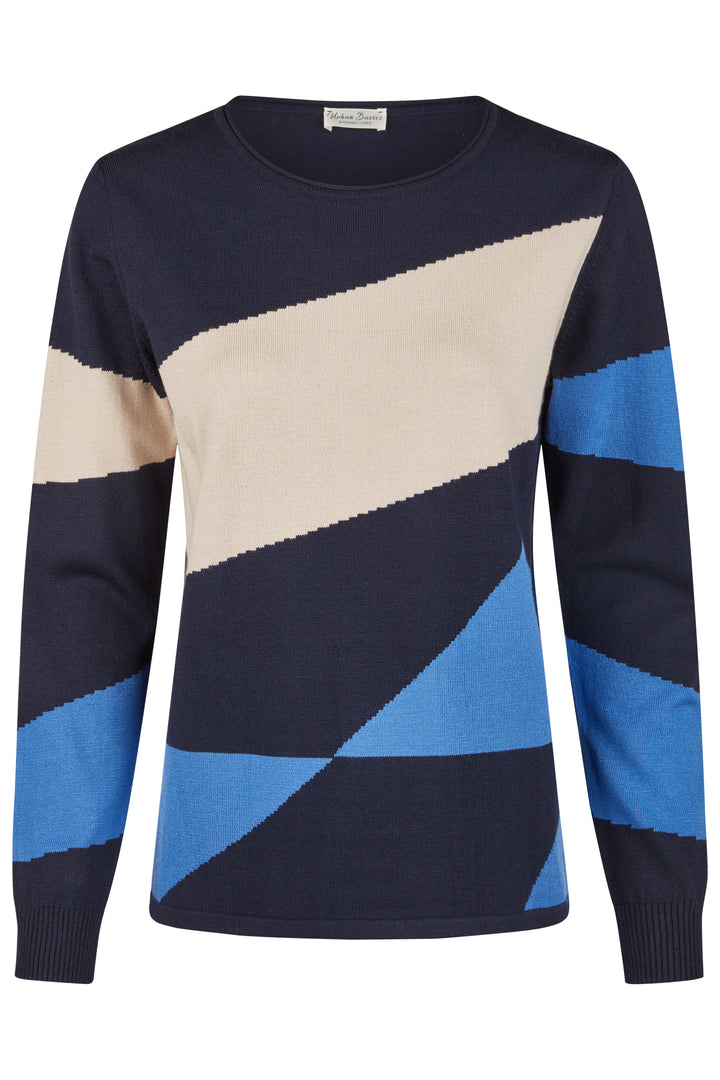 Barbara Lebek 45810052 Navy, Blue Stone Stripe Jumper