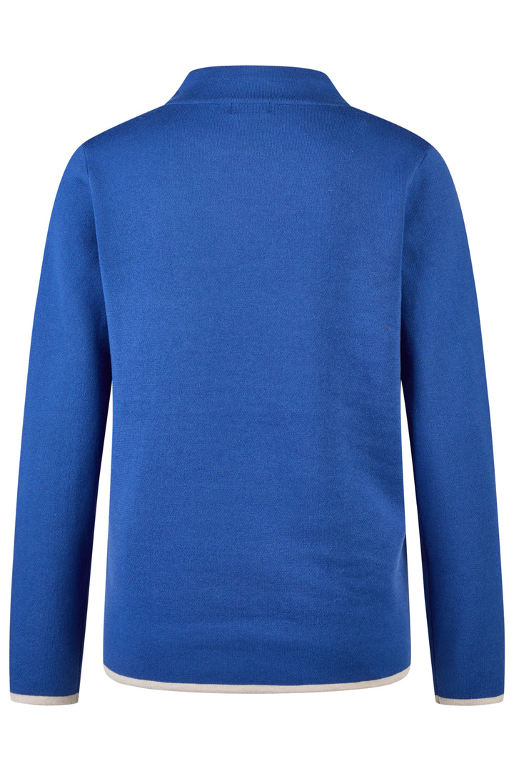 Barbara Lebek 45860052 Ocean Blue Jumper with Toggle Neckline