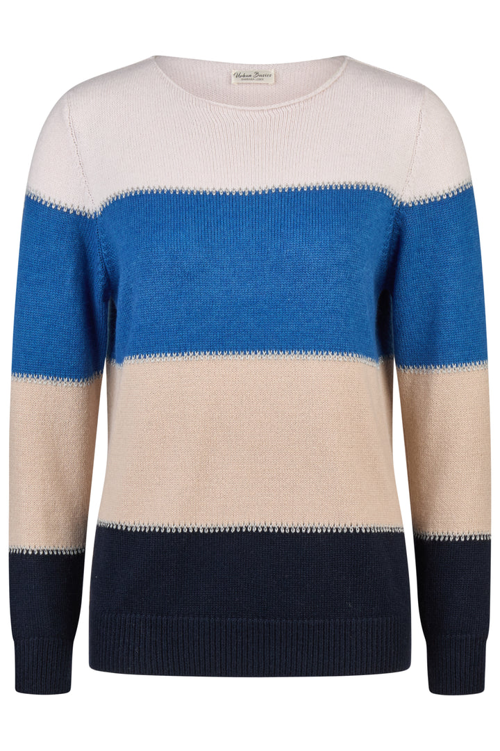 Barbara Lebek 46460052 Ocean Blue Stone and Navy Jumper