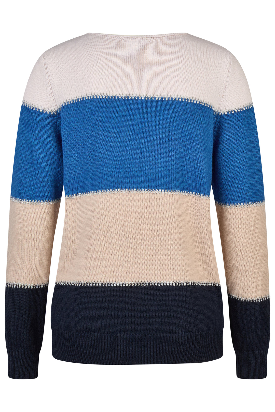 Barbara Lebek 46460052 Ocean Blue Stone and Navy Jumper