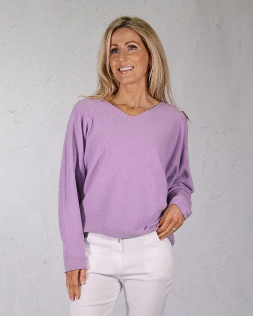 Deck 601 Bant Wing Super Soft V Neck Jumper AQUA
