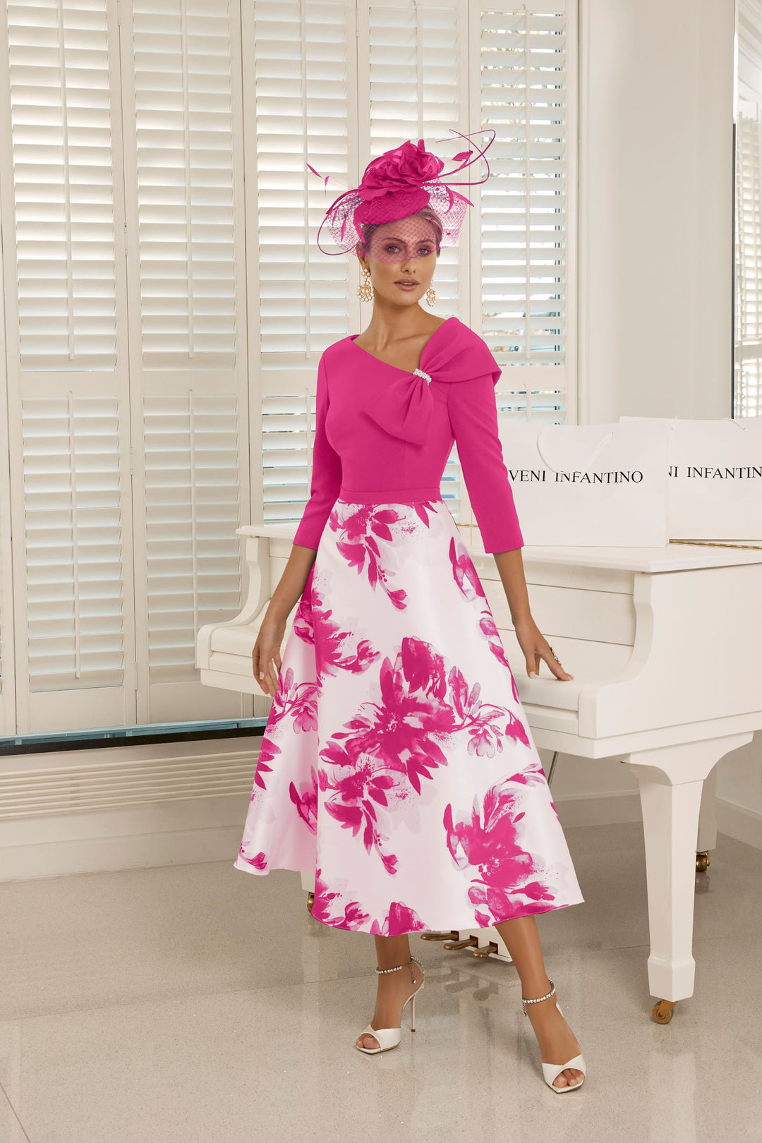 Veni Infantino 992104A Fuchsia and Ivory