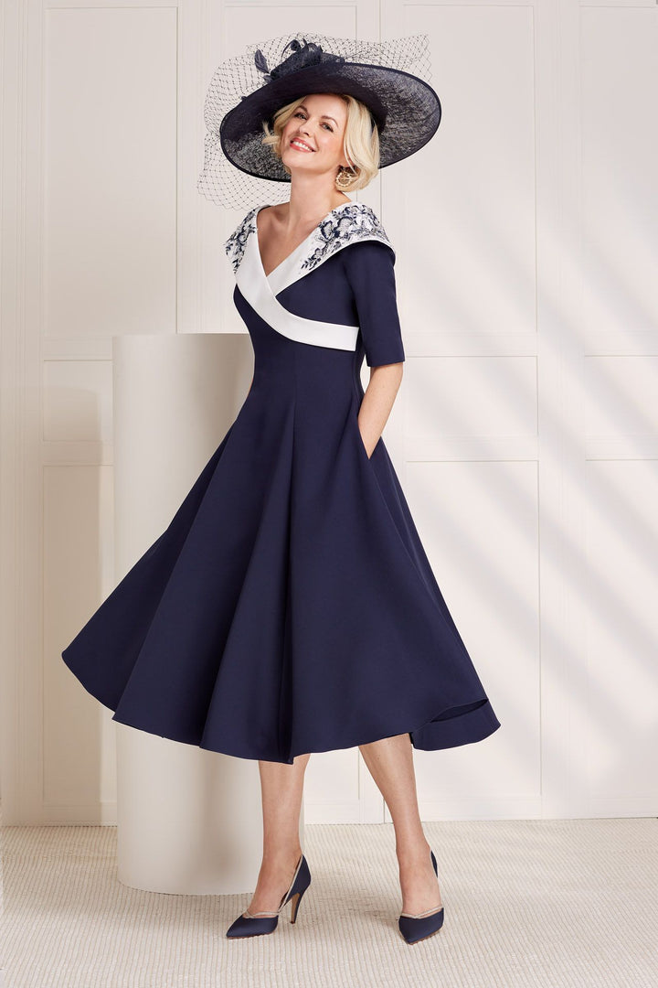 John Charles 66405P Navy and Ivory