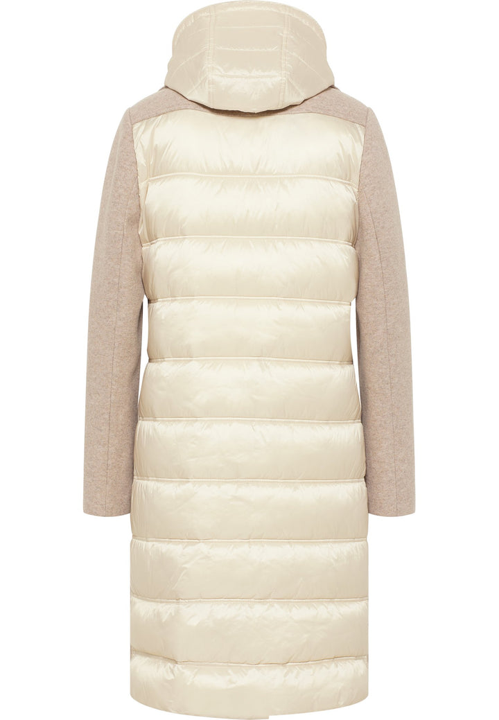 Barbara Lebek 30160032 Silver Woolen Coat With Hood