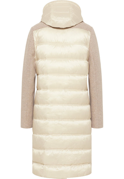 Barbara Lebek 30160032 Silver Woolen Coat With Hood